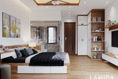 Phòng ngủ Master được thiết kế nội thất thông minh